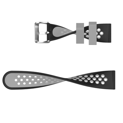 20mm Multiple Holes Breathable Dual Color Silicone Watch Strap Wristband for Huawei Watch GT3 42mm/Samsung Galaxy Watch 42mm