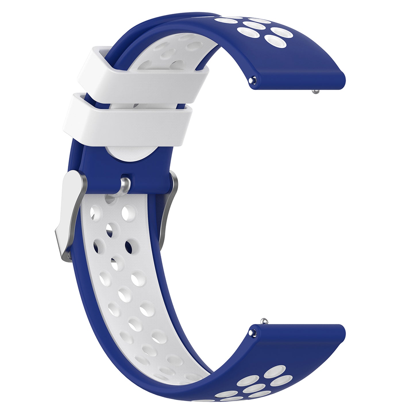 20mm Multiple Holes Breathable Dual Color Silicone Watch Strap Wristband for Huawei Watch GT3 42mm/Samsung Galaxy Watch 42mm