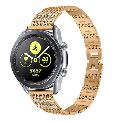 22mm Hollow Design Rhinestone Smart Watch Strap Replacement Band for Samsung Galaxy Watch3 45mm/Galaxy Watch 46mm