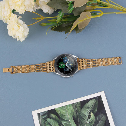 22mm Hollow Design Rhinestone Smart Watch Strap Replacement Band for Samsung Galaxy Watch3 45mm/Galaxy Watch 46mm