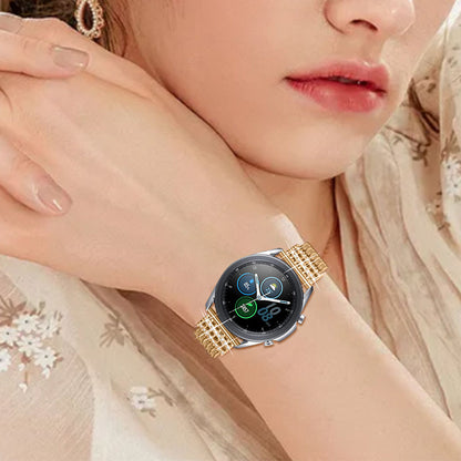 22mm Hollow Design Rhinestone Smart Watch Strap Replacement Band for Samsung Galaxy Watch3 45mm/Galaxy Watch 46mm