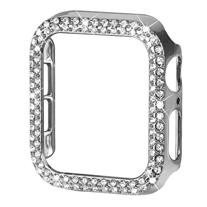 Rhinestone Decor Anti-scratch PC Watch Edge Case Protective Cover for Apple Watch Series 4 / 5 / 6 44mm / SE 44mm / SE (2022) 44mm