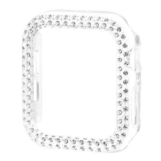 Rhinestone Decor Anti-scratch PC Watch Edge Case Protective Cover for Apple Watch Series 4 / 5 / 6 44mm / SE 44mm / SE (2022) 44mm