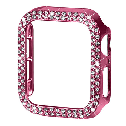 Rhinestone Decor Anti-scratch PC Watch Edge Case Protective Cover for Apple Watch Series 4 / 5 / 6 44mm / SE 44mm / SE (2022) 44mm