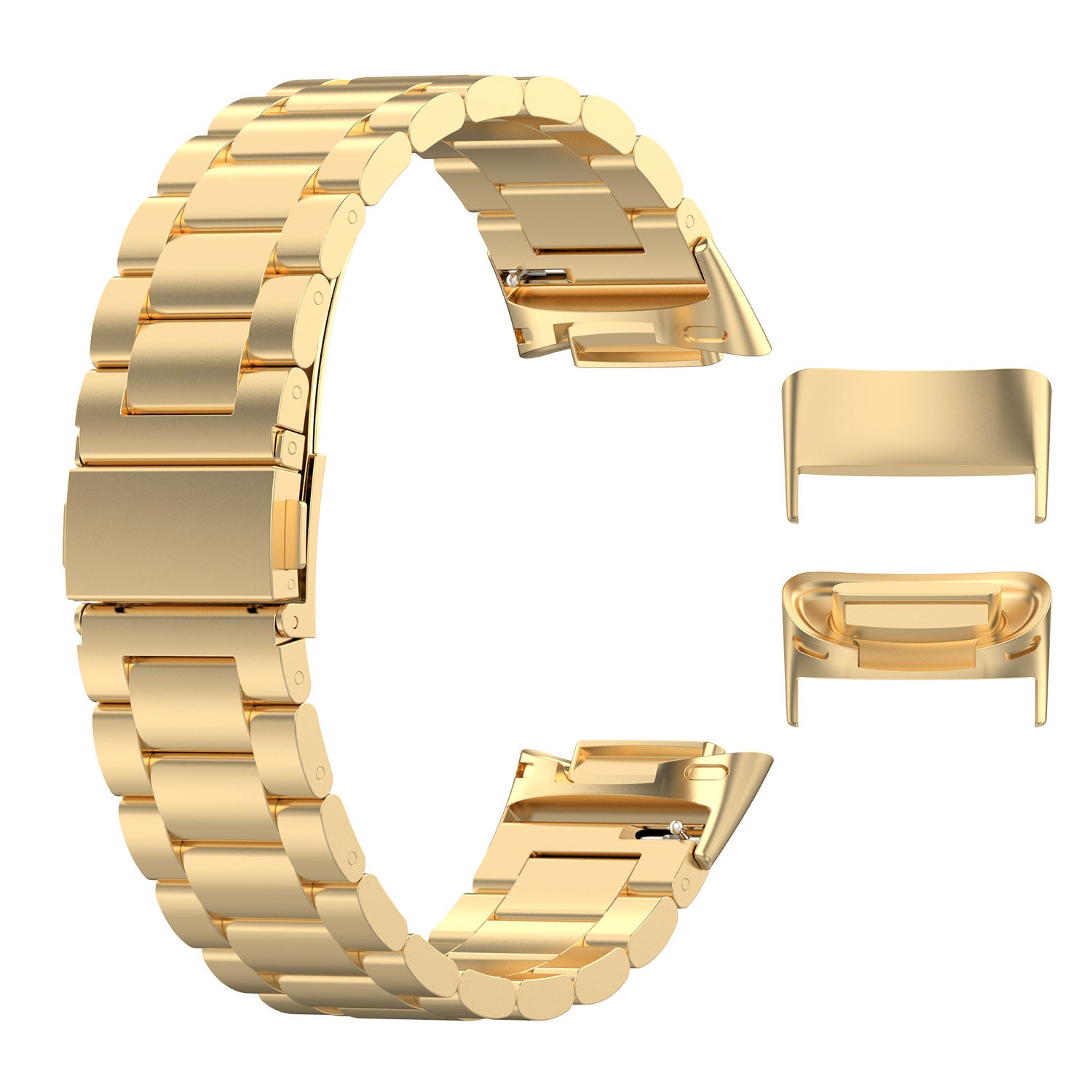 1 Pair Replacement Watch Strap Wrist Band Buckle Metal Connectors for Fitbit Charge 5