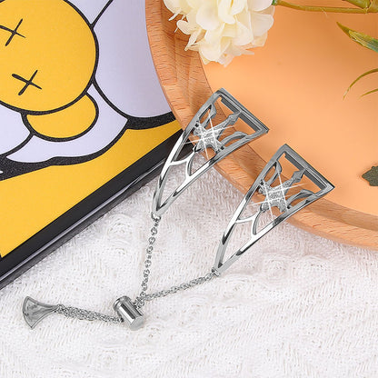 22mm Hollow Out Stainless Steel Metal Watch Band Women Dressy Rhinestone Bracelet Wristband for Samsung Galaxy Watch3 45mm / Watch 46mm