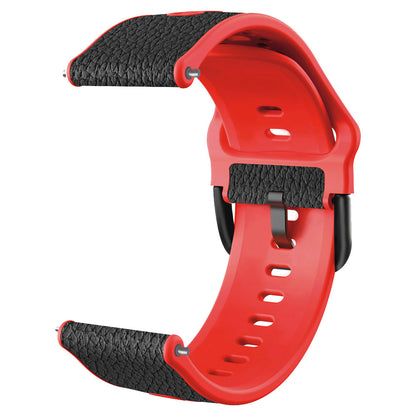 20mm Litchi Texture PU Leather Coated TPU Watchband Replacement Strap for Huawei Watch GT3 42mm/GT2 42mm