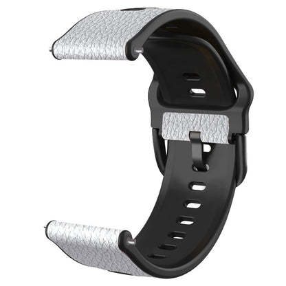 20mm Litchi Texture PU Leather Coated TPU Watchband Replacement Strap for Huawei Watch GT3 42mm/GT2 42mm