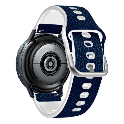 20mm Litchi Texture PU Leather Coated TPU Watchband Replacement Strap for Huawei Watch GT3 42mm/GT2 42mm