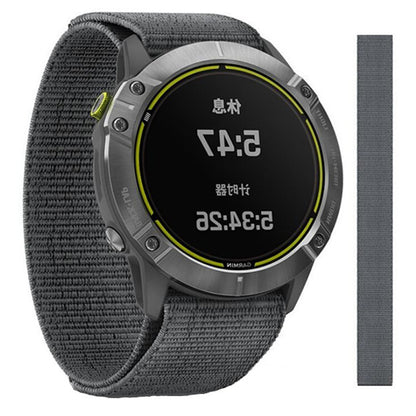 22mm Soft Knitted Nylon Watch Band Loop Fastener Wristband for Garmin Fenix 6X Pro/Fenix 5 Plus