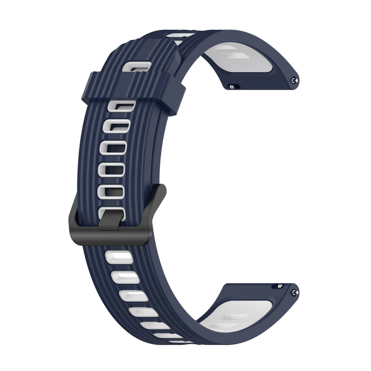 22mm Silicone Watch Strap Soft Wristband with Buckle for Samsung Galaxy Watch 3 45mm R840/Gear S3/Huawei Watch GT 2e/GT3 46mm/GT Runner