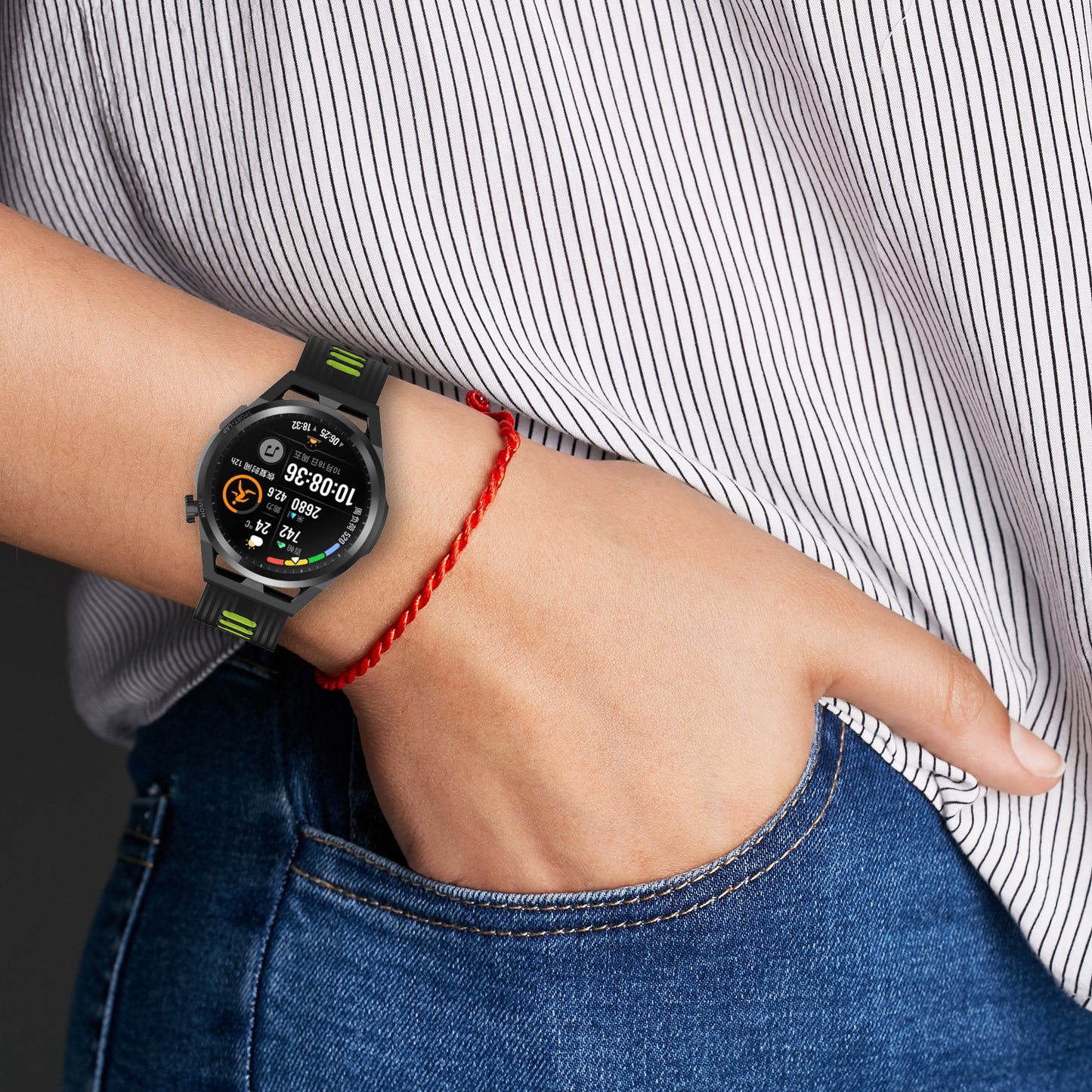 22mm Silicone Watch Strap Soft Wristband with Buckle for Samsung Galaxy Watch 3 45mm R840/Gear S3/Huawei Watch GT 2e/GT3 46mm/GT Runner
