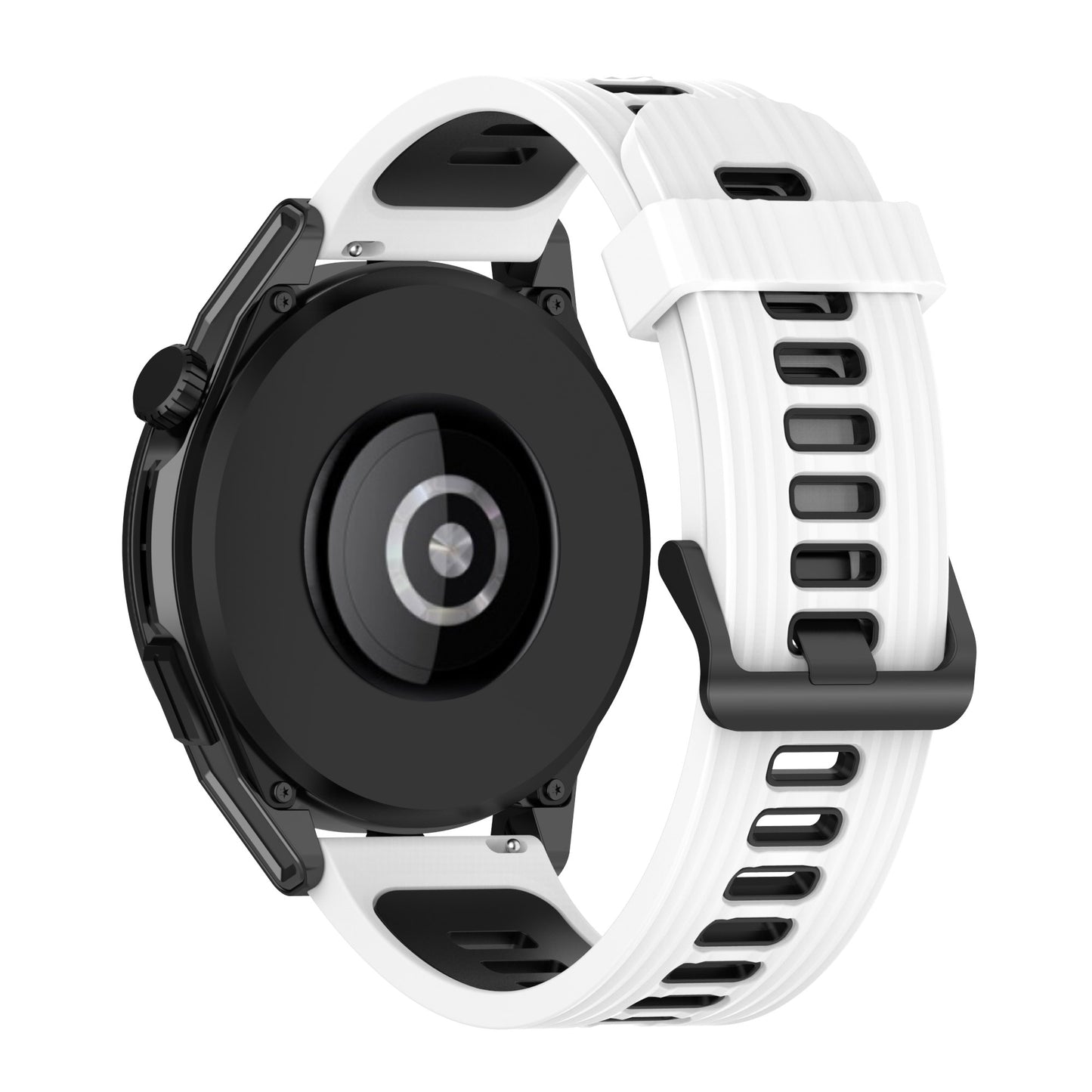 22mm Silicone Watch Strap Soft Wristband with Buckle for Samsung Galaxy Watch 3 45mm R840/Gear S3/Huawei Watch GT 2e/GT3 46mm/GT Runner