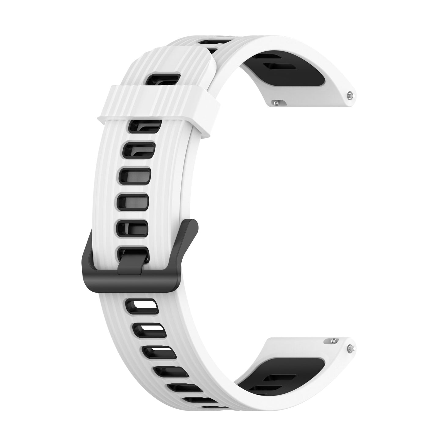 22mm Silicone Watch Strap Soft Wristband with Buckle for Samsung Galaxy Watch 3 45mm R840/Gear S3/Huawei Watch GT 2e/GT3 46mm/GT Runner