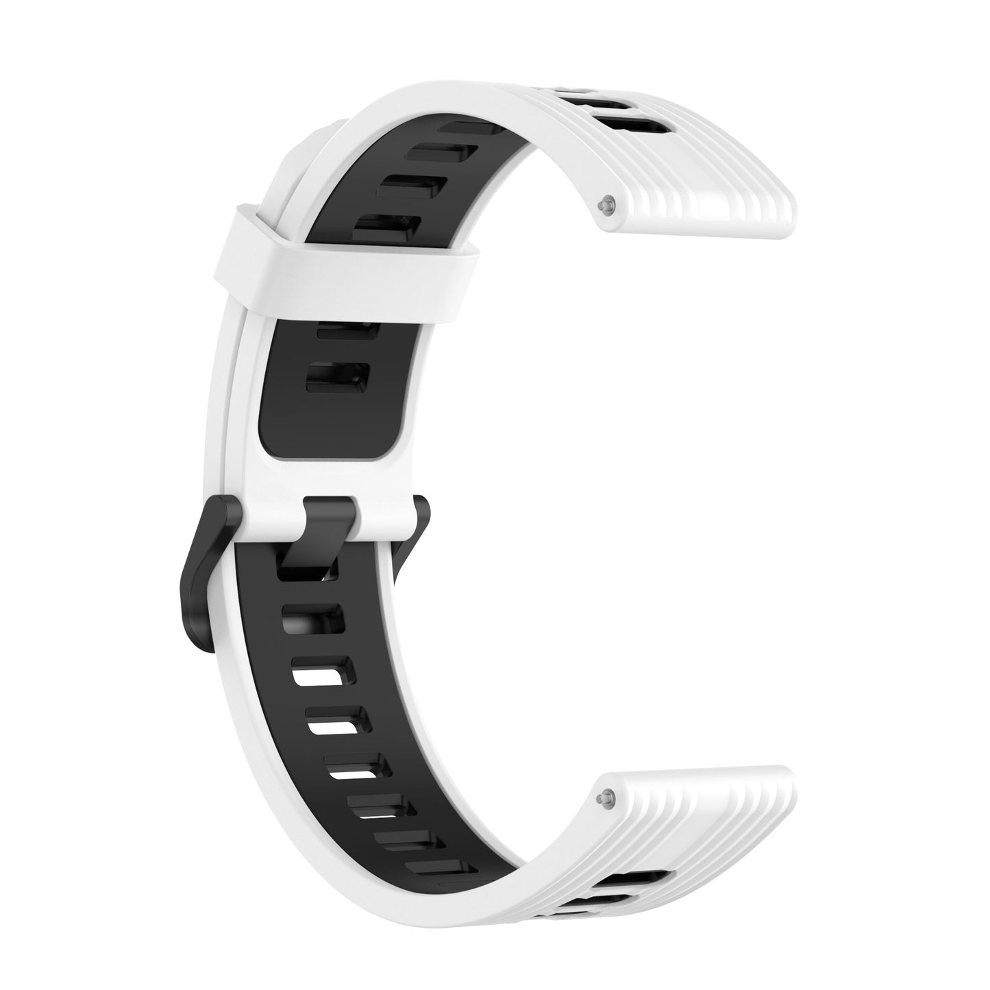 22mm Silicone Watch Strap Soft Wristband with Buckle for Samsung Galaxy Watch 3 45mm R840/Gear S3/Huawei Watch GT 2e/GT3 46mm/GT Runner