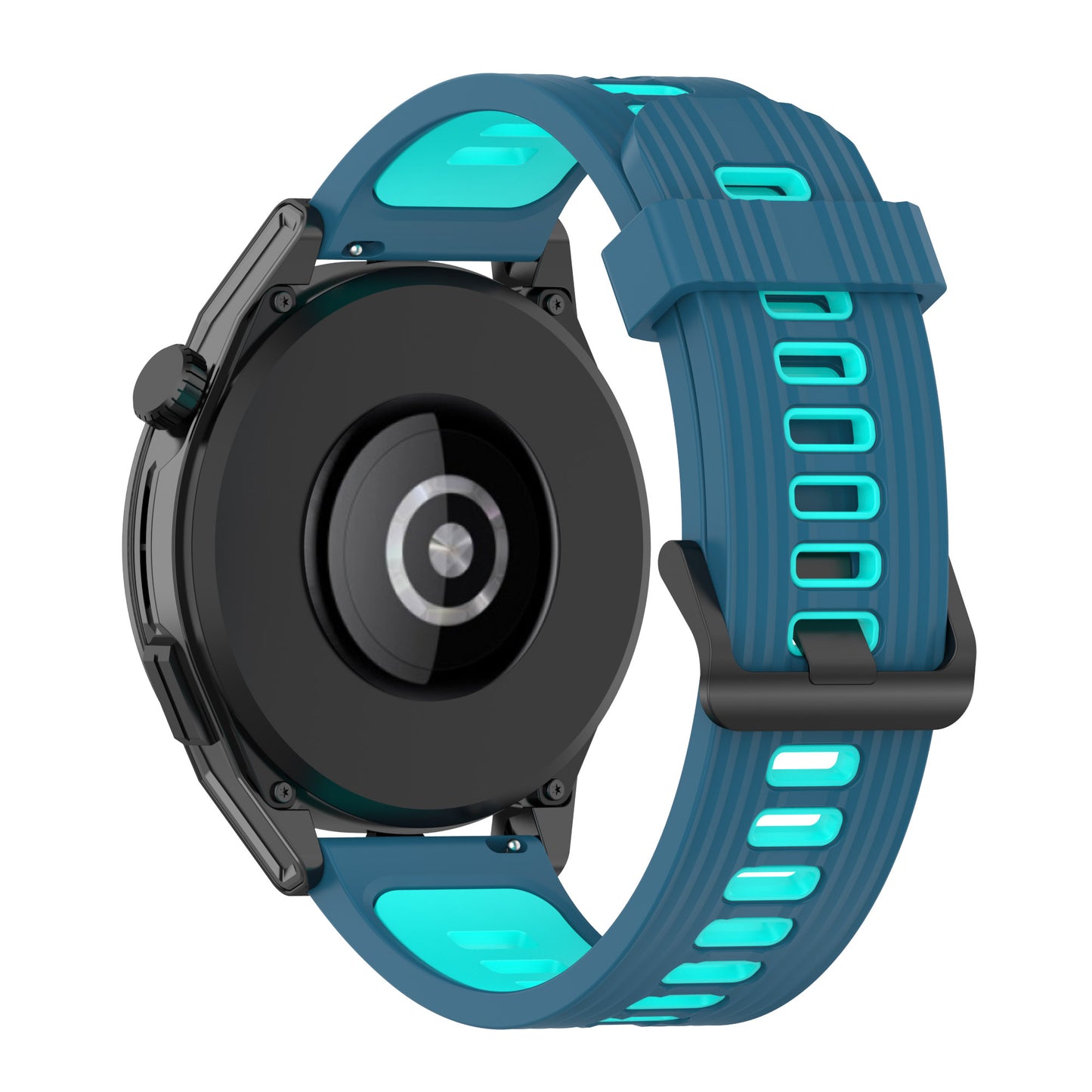 22mm Silicone Watch Strap Soft Wristband with Buckle for Samsung Galaxy Watch 3 45mm R840/Gear S3/Huawei Watch GT 2e/GT3 46mm/GT Runner