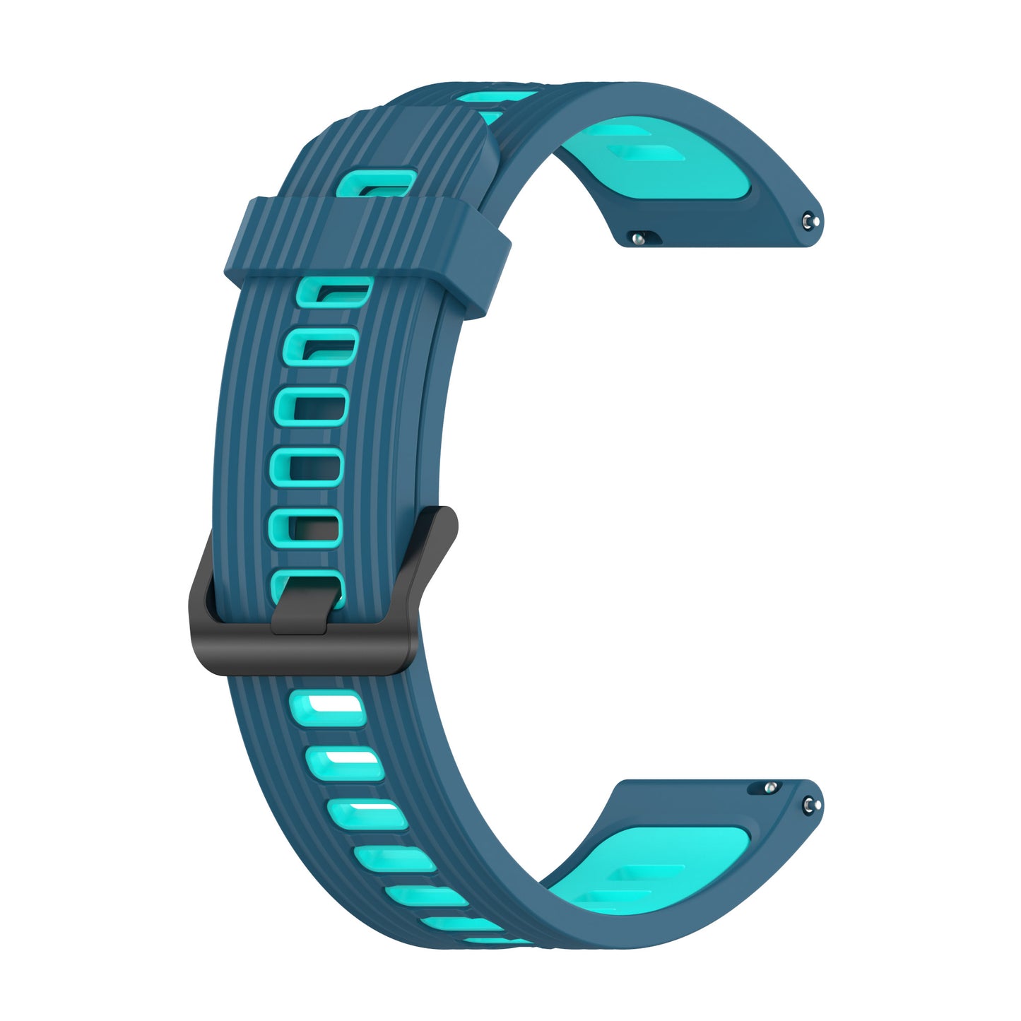 22mm Silicone Watch Strap Soft Wristband with Buckle for Samsung Galaxy Watch 3 45mm R840/Gear S3/Huawei Watch GT 2e/GT3 46mm/GT Runner
