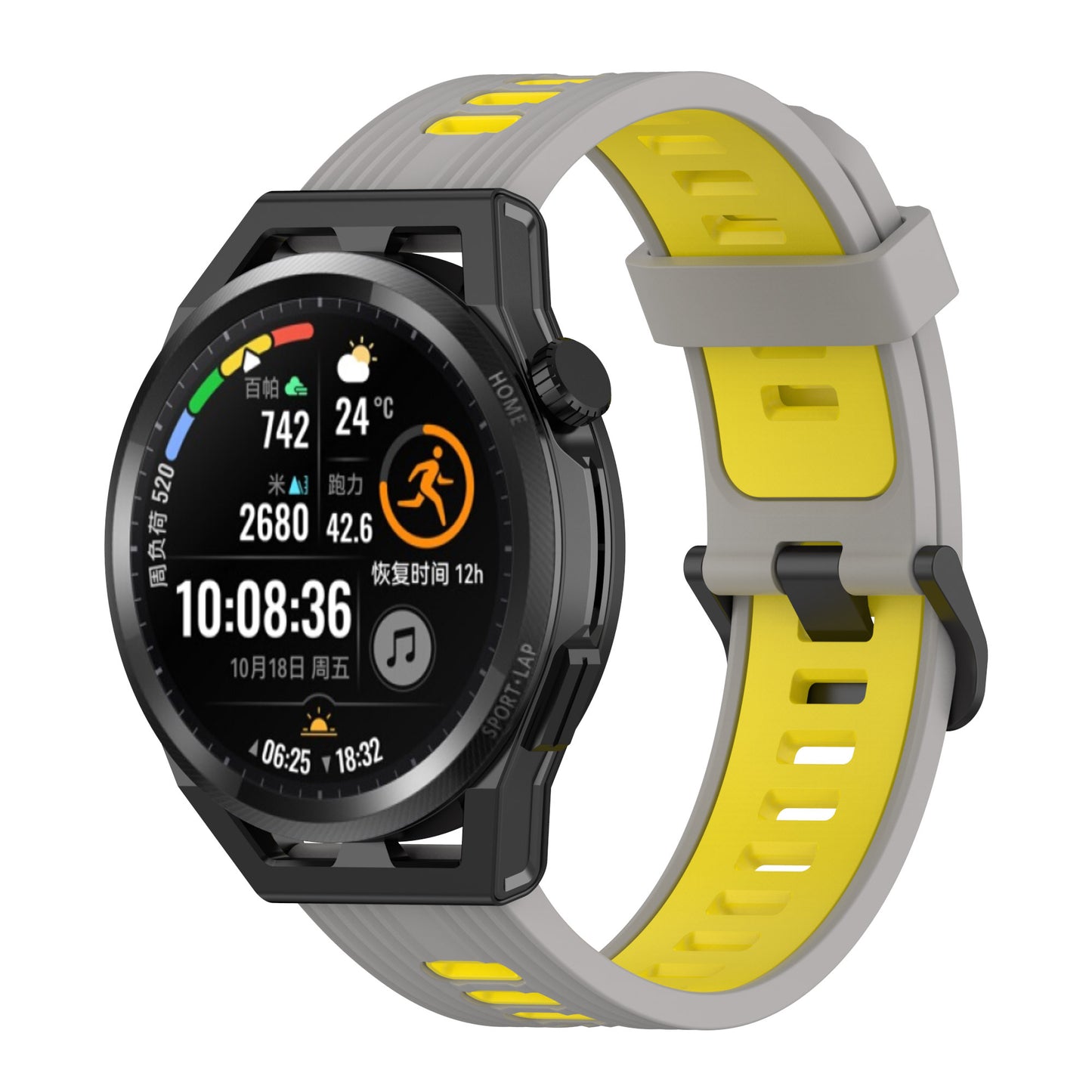 22mm Silicone Watch Strap Soft Wristband with Buckle for Samsung Galaxy Watch 3 45mm R840/Gear S3/Huawei Watch GT 2e/GT3 46mm/GT Runner