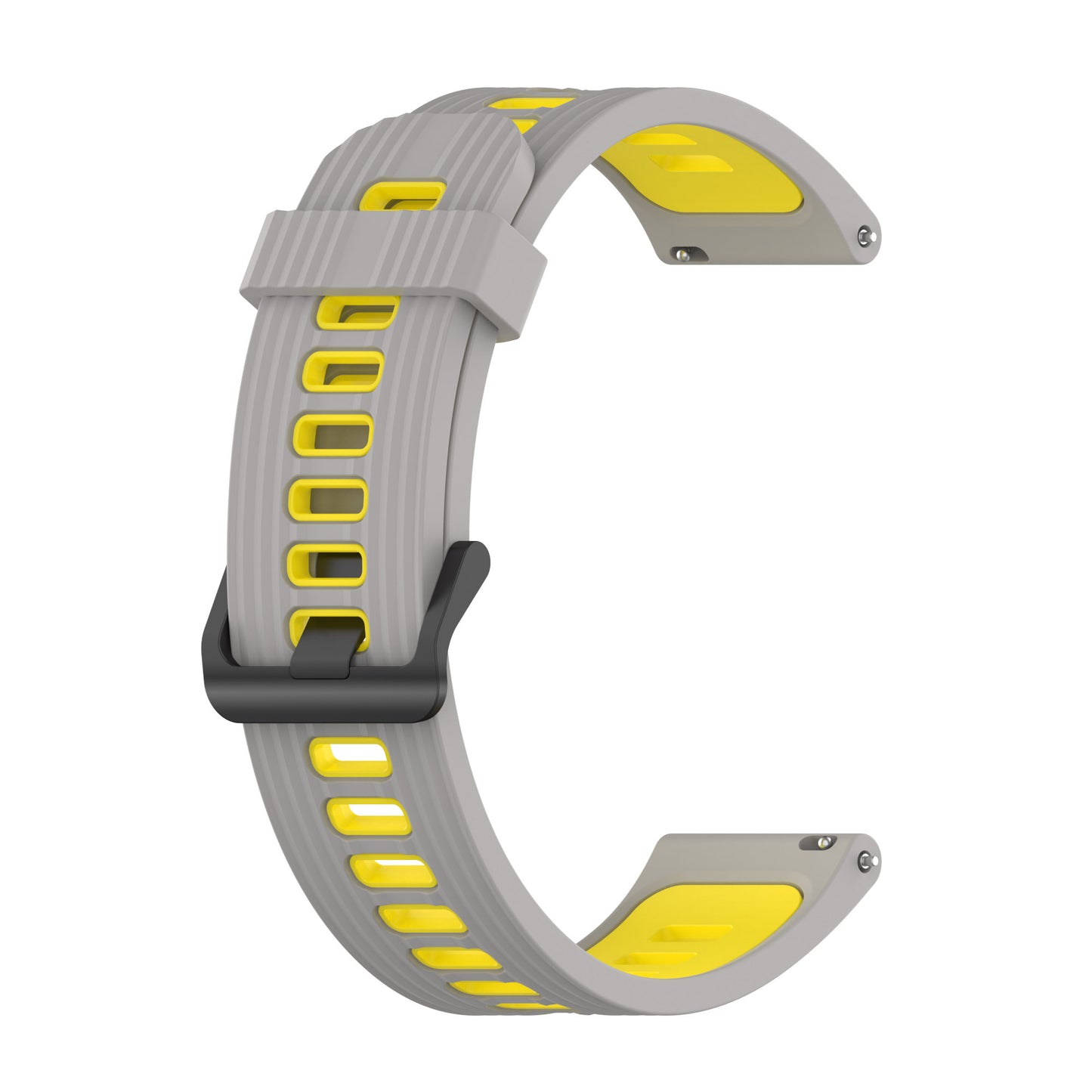 22mm Silicone Watch Strap Soft Wristband with Buckle for Samsung Galaxy Watch 3 45mm R840/Gear S3/Huawei Watch GT 2e/GT3 46mm/GT Runner