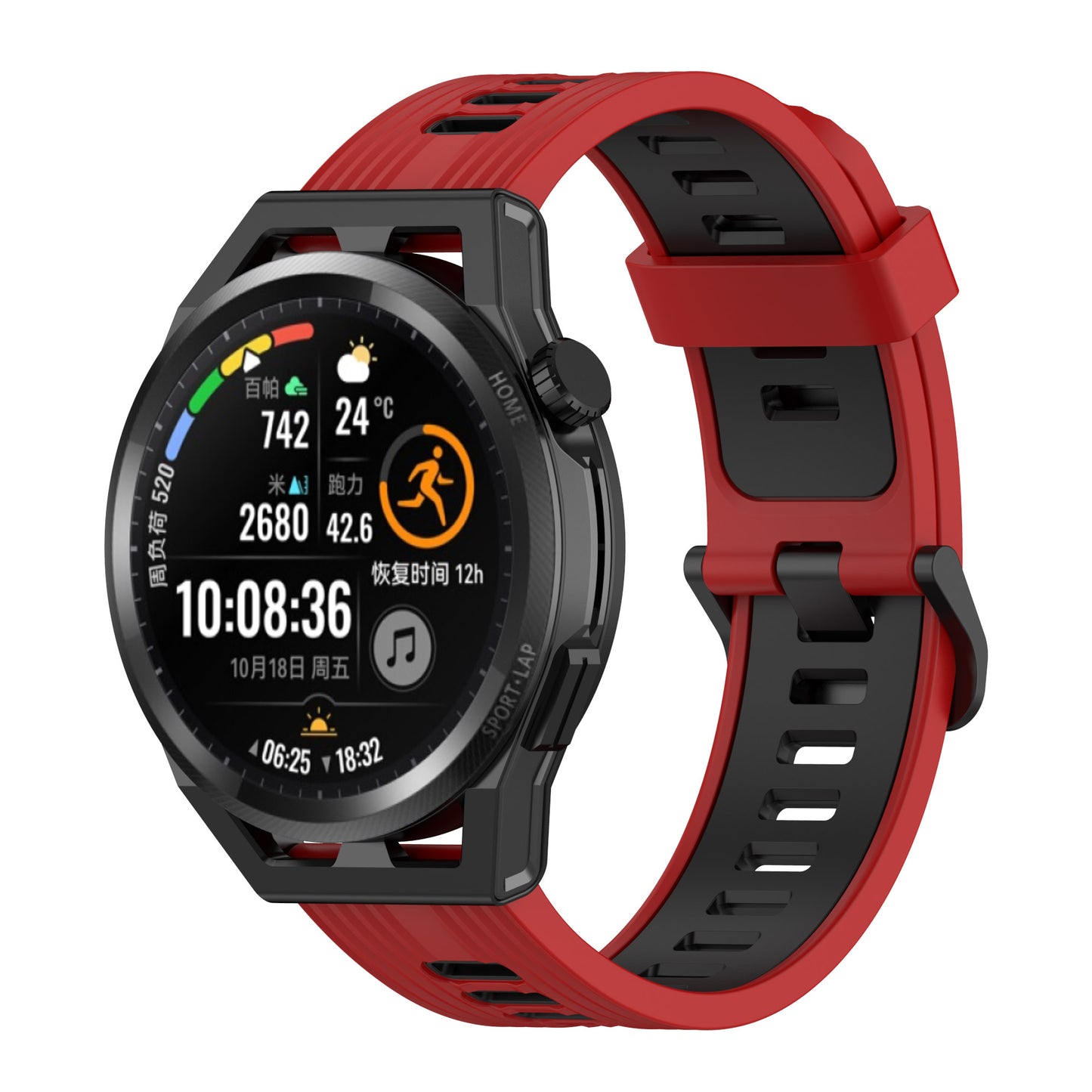 22mm Silicone Watch Strap Soft Wristband with Buckle for Samsung Galaxy Watch 3 45mm R840/Gear S3/Huawei Watch GT 2e/GT3 46mm/GT Runner