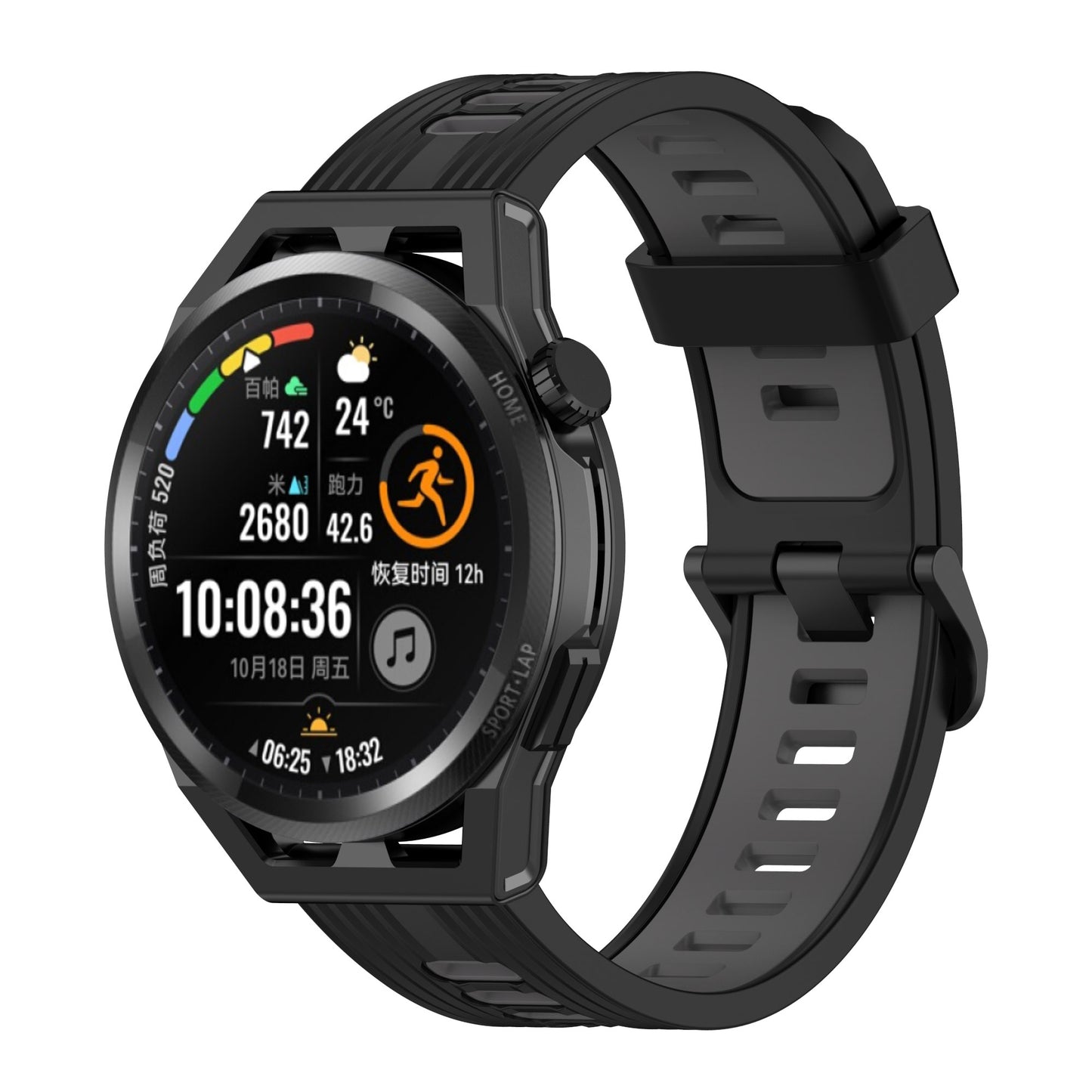 22mm Silicone Watch Strap Soft Wristband with Buckle for Samsung Galaxy Watch 3 45mm R840/Gear S3/Huawei Watch GT 2e/GT3 46mm/GT Runner