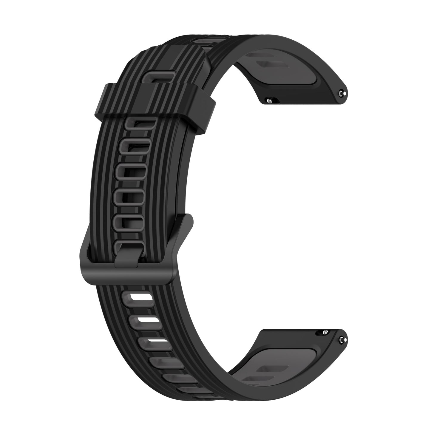 22mm Silicone Watch Strap Soft Wristband with Buckle for Samsung Galaxy Watch 3 45mm R840/Gear S3/Huawei Watch GT 2e/GT3 46mm/GT Runner
