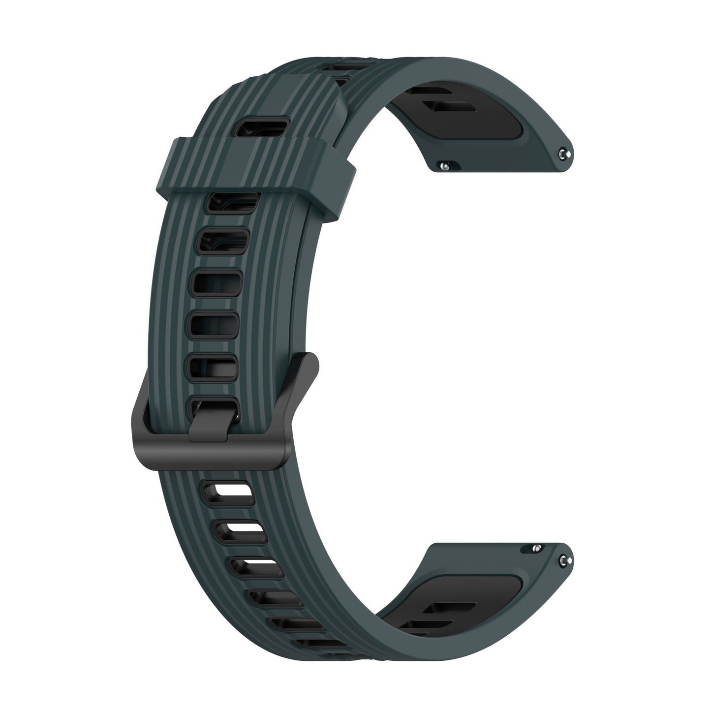 22mm Silicone Watch Strap Soft Wristband with Buckle for Samsung Galaxy Watch 3 45mm R840/Gear S3/Huawei Watch GT 2e/GT3 46mm/GT Runner