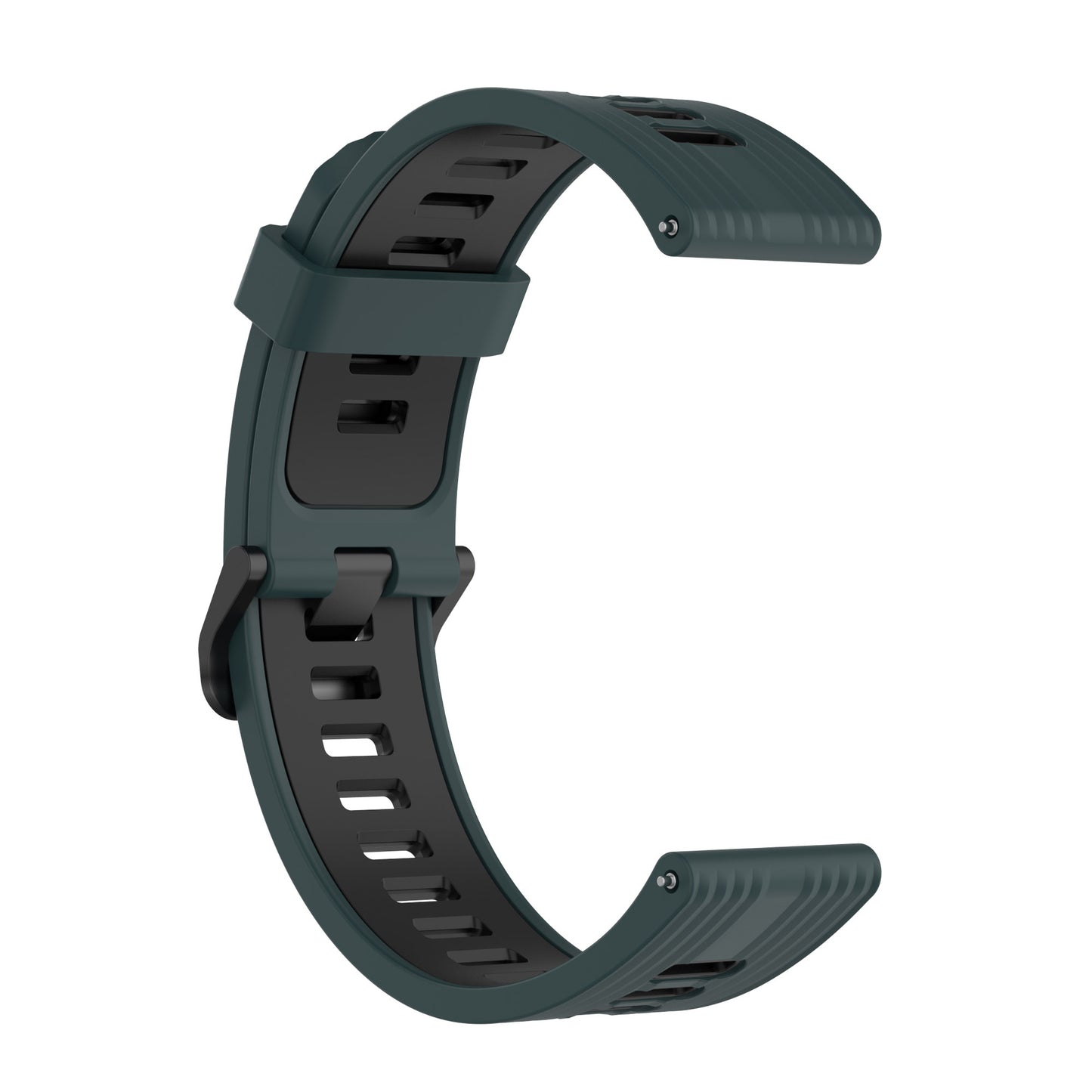 22mm Silicone Watch Strap Soft Wristband with Buckle for Samsung Galaxy Watch 3 45mm R840/Gear S3/Huawei Watch GT 2e/GT3 46mm/GT Runner
