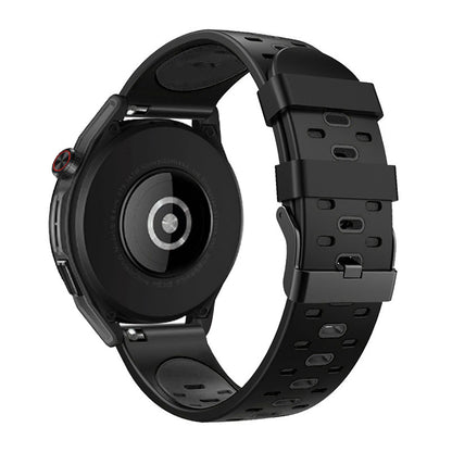 22mm 3 Rows Holes Bi-color Silicone Soft Watch Band for Samsung Galaxy Watch3 45mm/Galaxy Watch 46mm/Gear S3 Frontier/Gear S3 Classic
