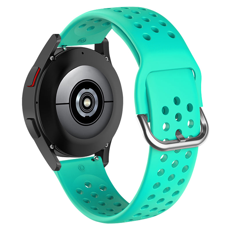 20mm Universal Round Holes Breathable Silicone Smart Watch Strap Replacement Wrist Band