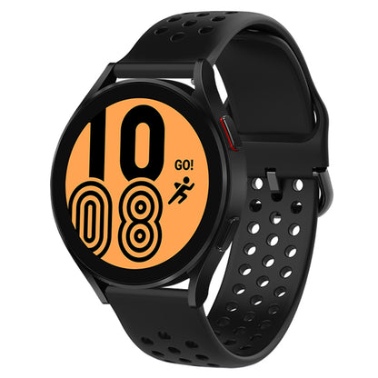 20mm Universal Round Holes Breathable Silicone Smart Watch Strap Replacement Wrist Band