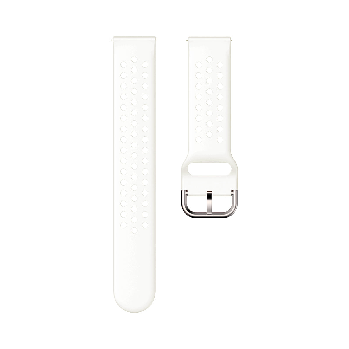 20mm Universal Round Holes Breathable Silicone Smart Watch Strap Replacement Wrist Band