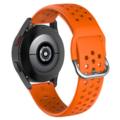 20mm Universal Round Holes Breathable Silicone Smart Watch Strap Replacement Wrist Band