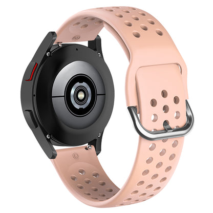 20mm Universal Round Holes Breathable Silicone Smart Watch Strap Replacement Wrist Band