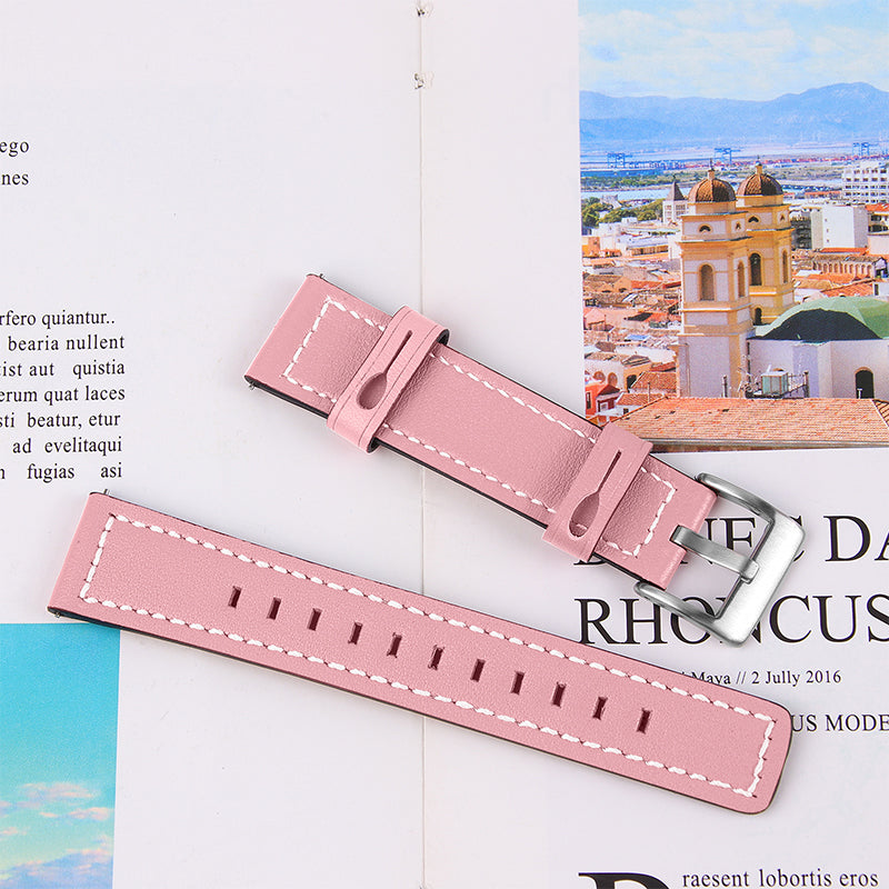 For Huawei Watch GT 2 42mm/Watch 2 Universal Watch Strap Cowhide Leather Wrist Band Replacement Watchband (20mm)