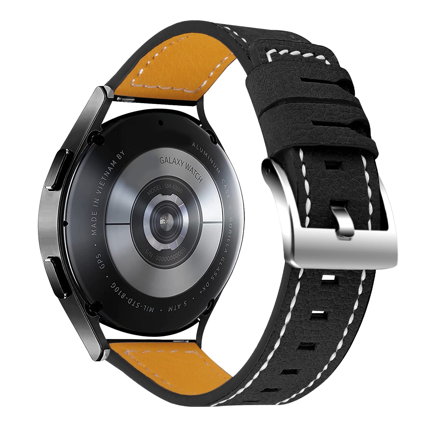 For Huawei Watch GT 2 42mm/Watch 2 Universal Watch Strap Cowhide Leather Wrist Band Replacement Watchband (20mm)