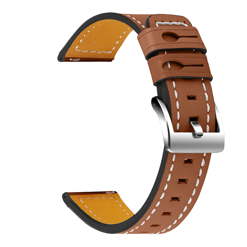 For Huawei Watch GT 2 42mm/Watch 2 Universal Watch Strap Cowhide Leather Wrist Band Replacement Watchband (20mm)