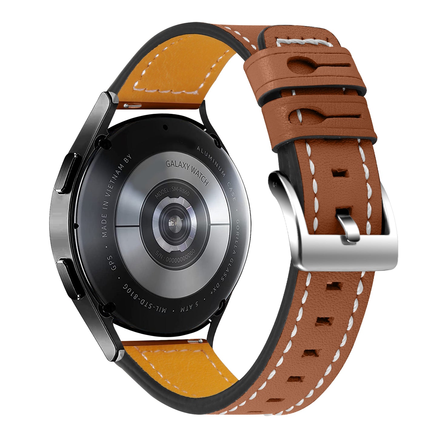 For Huawei Watch GT 2 42mm/Watch 2 Universal Watch Strap Cowhide Leather Wrist Band Replacement Watchband (20mm)