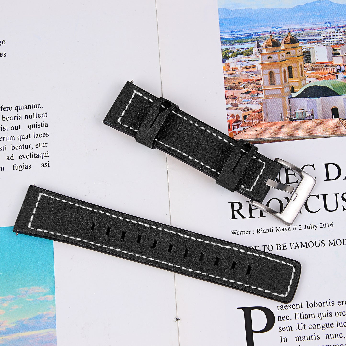 For Huami Amazfit Bip 1S/Amazfit GTR 42mm/GTS/Bip Lite Cowhide Leather Watch Strap Universal Wrist Band Replacement Watchband