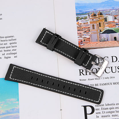 For Huami Amazfit Bip 1S/Amazfit GTR 42mm/GTS/Bip Lite Cowhide Leather Watch Strap Universal Wrist Band Replacement Watchband
