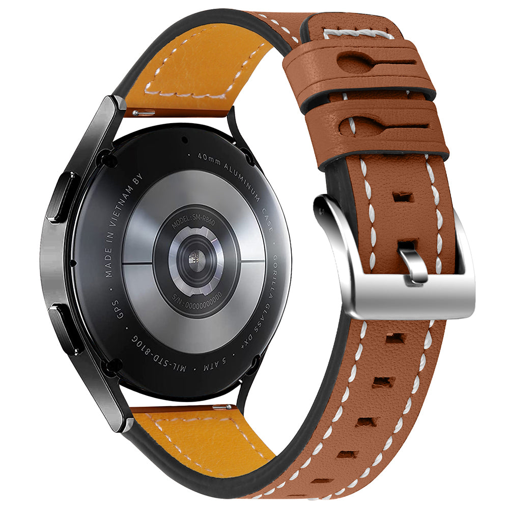 For Huami Amazfit Bip 1S/Amazfit GTR 42mm/GTS/Bip Lite Cowhide Leather Watch Strap Universal Wrist Band Replacement Watchband