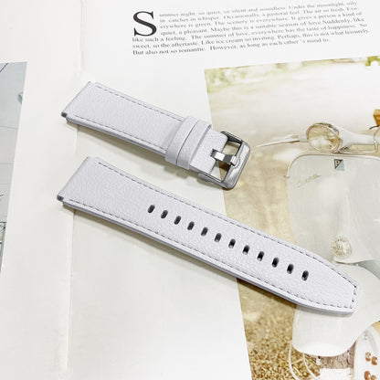 For Huami Amazfit Pace Double-sided Textured Cowhide Genuine Leather Watch Strap Replacement Wrist Band
