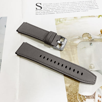 For Huami Amazfit Pace Double-sided Textured Cowhide Genuine Leather Watch Strap Replacement Wrist Band