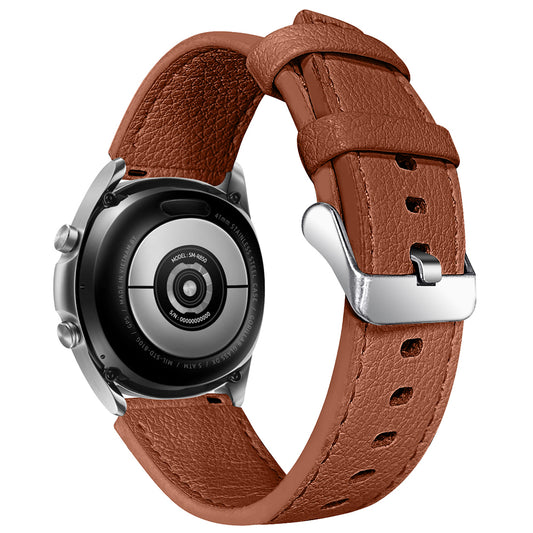For Huami Amazfit Pace Double-sided Textured Cowhide Genuine Leather Watch Strap Replacement Wrist Band