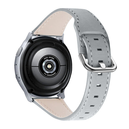 For TicWatch Pro/GTX Replacement Watchband Cowhide Leather Watch Strap with Stainless Steel Buckle (22mm)