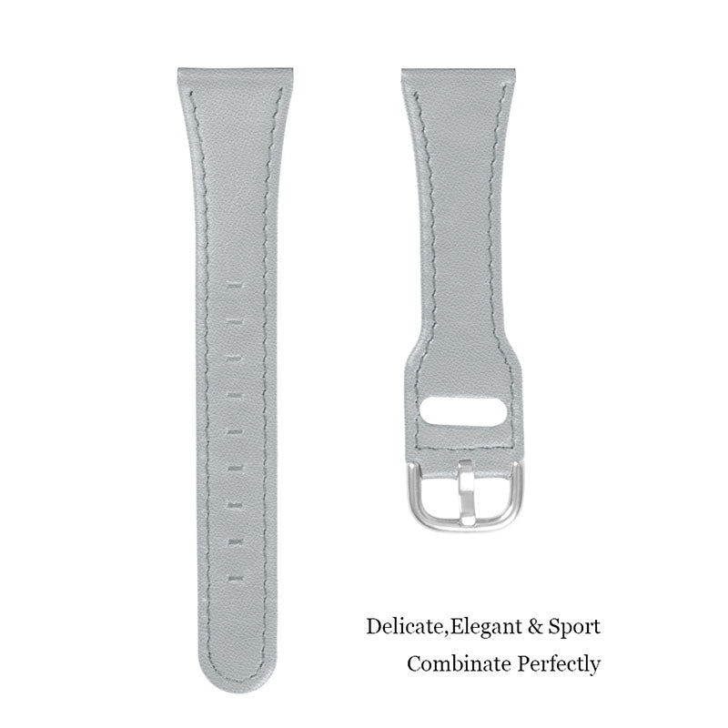 For TicWatch Pro/GTX Replacement Watchband Cowhide Leather Watch Strap with Stainless Steel Buckle (22mm)