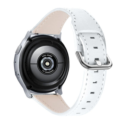 For TicWatch Pro/GTX Replacement Watchband Cowhide Leather Watch Strap with Stainless Steel Buckle (22mm)