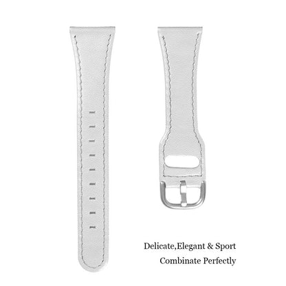For TicWatch Pro/GTX Replacement Watchband Cowhide Leather Watch Strap with Stainless Steel Buckle (22mm)