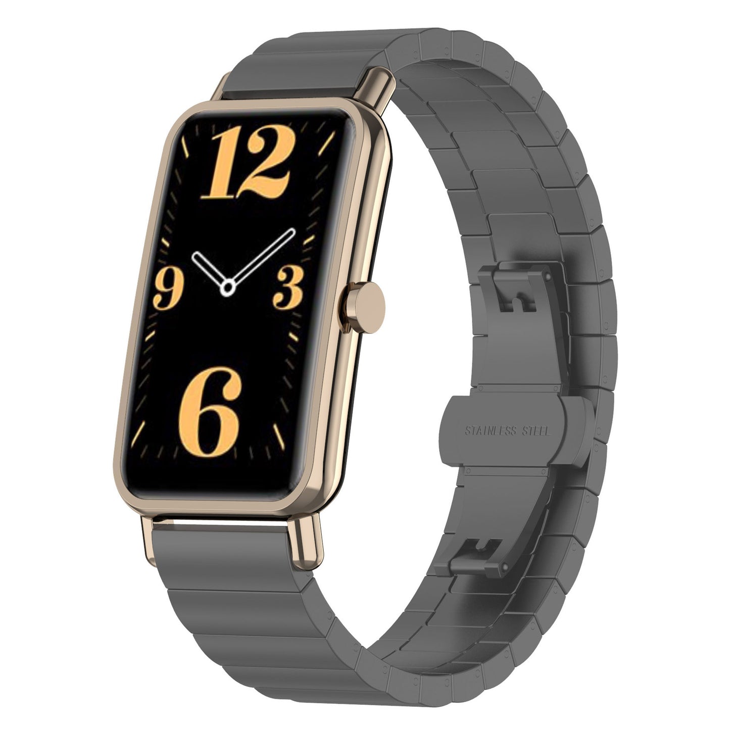 For Huawei Watch Fit Mini 16mm Stainless Steel Watchband Smart Watch Strap Replacement