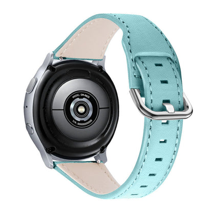 For Pebble Time Round/Pebble 2 Cowhide Leather Watch Band 20mm Universal Watch Strap with Stainless Steel Buckle